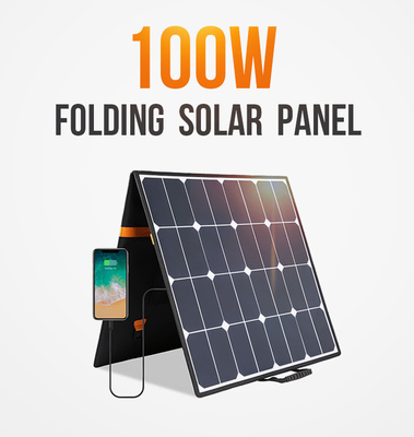 Tekneler OEM için 18V 32v 100w Katlanabilir Güneş Paneli Şarj Pil