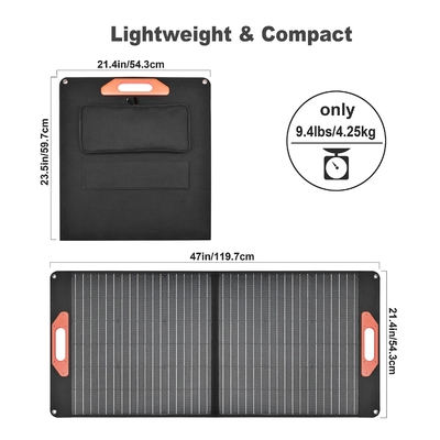 Yaz Kamp Van RV için 100w Etfe Solar Charger Güç Bankası Paneli