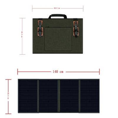 Dış Mekan İçin Hafif Taşınabilir 100w Polikristal Katlanabilir Güneş Paneli