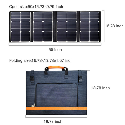 DC ve USB Çıkışlı PVDF Taşınabilir 80w Katlanabilir Güneş Paneli Şarj Cihazı