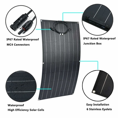 Bükülebilir 12V 100w Monokristal Güneş Paneli Esnek