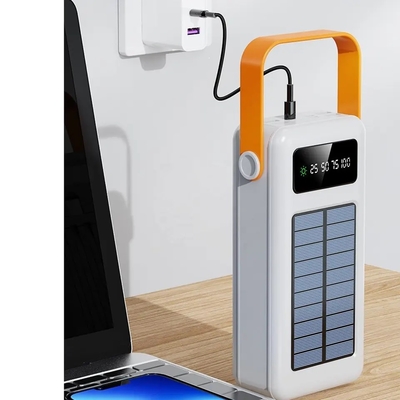 30000mAh 100000mAh 120000Mah Solar Şarj Cihazı Ayrılabilir Kablo Kordonlu Güneş Enerjisi Bankası