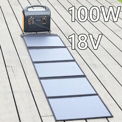 Ev Dış Mekan İçin Esnek 5 Kat Katlanabilir Güneş Paneli 100W 18v Güneş Pili Paneli