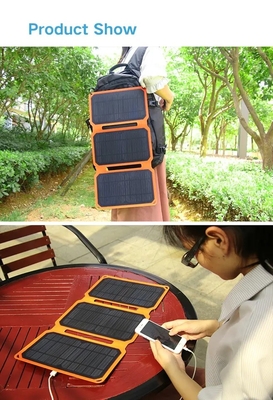 Mini Küçük Güneş Paneli 15W Açık Su Geçirmez Taşınabilir Katlanmış Sola Panelleri