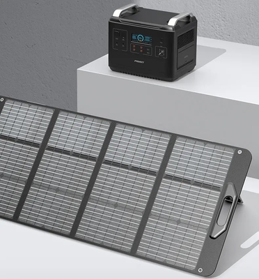 Mini Açık 100w Katlanabilir Güneş Paneli Esnek Şarj Su Geçirmez Tam Siyah