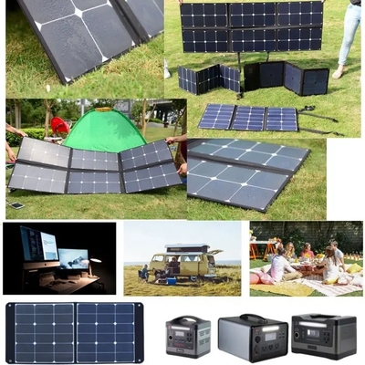 Dış Mekan İçin Hafif Suya Dayanıklı 100w Katlanır Güneş Paneli Solar Battaniye Şarj Cihazı