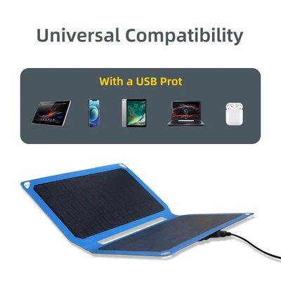 Taşınabilir Katlanabilir Güneş Paneli 10W Kamp Yürüyüşleri için Güç Şarj Aracı