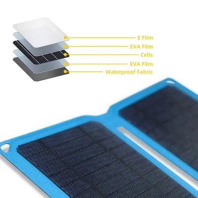 Taşınabilir Katlanabilir Güneş Paneli 10W Kamp Yürüyüşleri için Güç Şarj Aracı