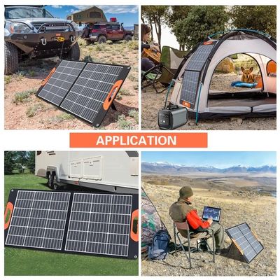 60W 100W 150W Taşınabilir Katlanabilir Güneş Panelleri 200W Açık Hava Kampı İçin