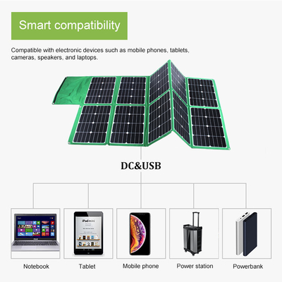 Elektrikli Araba için FCC 300 watt Katlanabilir Güneş Paneli Taşınabilir Solar Şarj Cihazı