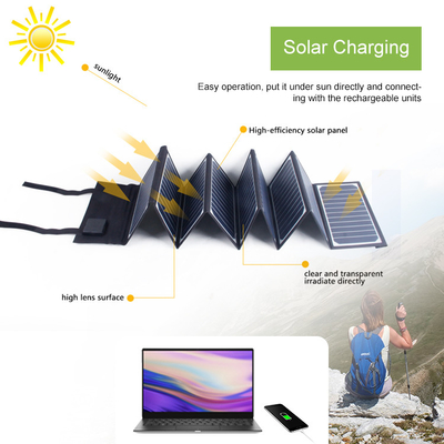 ETFE Teknolojisi USB-C ile Taşınabilir 60W Katlanabilir Güneş Paneli