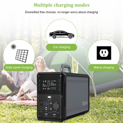 1500w 1380Wh Kamp Ev Acil Güç Kaynağı İçin Taşınabilir Açık Güneş Jeneratörü
