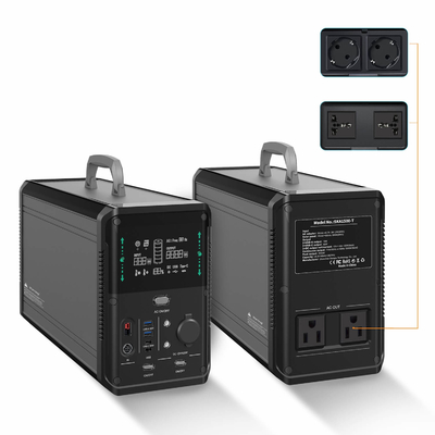 110V Güneş Enerjili Taşınabilir Güç İstasyonu Jeneratörü Lifepo4 Pil Güç Kaynağı 1500w 3000w