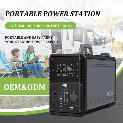 Lifepo4 Lityum Pil Güneş Enerjisi Santrali Jeneratörü 1500W Kamp Açık Hava İçin