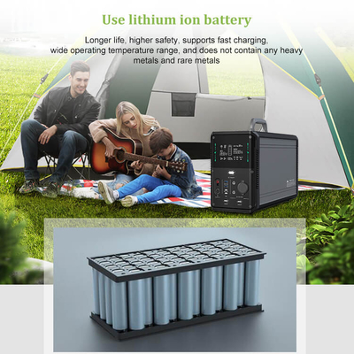 Ev RV Acil Durum için LiFePO4 Lityum Pil Taşınabilir Güç İstasyonu 1500W