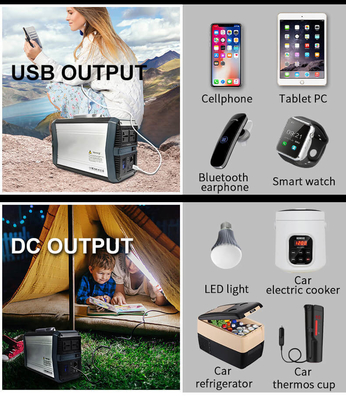 Hepsi Bir Arada Inverter Off Grid Li Ion Güç Santrali Güneş Enerjisi Jeneratörü 500W