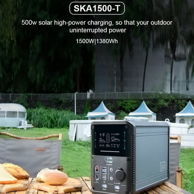 Dış Mekan Seyahat Acil Depolama için 1500W Şarj Edilebilir Li Ion Güç İstasyonu