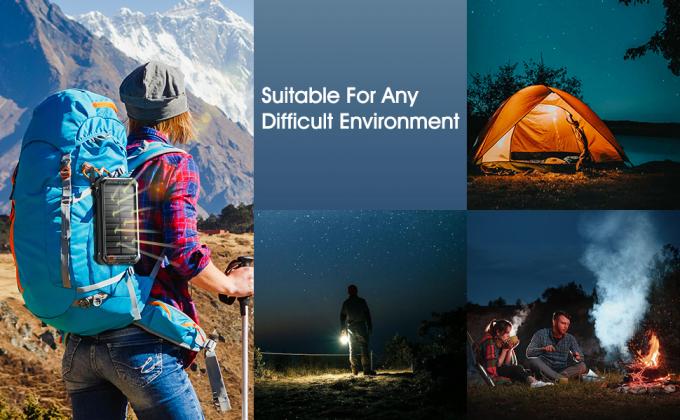 IPX5 Suya Dayanıklı Taşınabilir Güneş Enerjili Güç Bankası Şarj Cihazı 26800mAh, 3 Dahili Kablolu 2