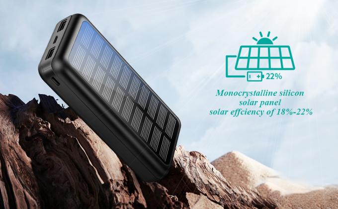 IPhone için IPX5 Güneş Enerjili Taşınabilir Şarj Cihazı 30000mAh Pil Paketi 3