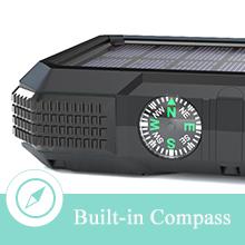 4 &Ccedil;ıkışlı Taşınabilir Kablosuz G&uuml;neş Enerjili G&uuml;&ccedil; Bankası Şarj Cihazı 18W QC3.0 5